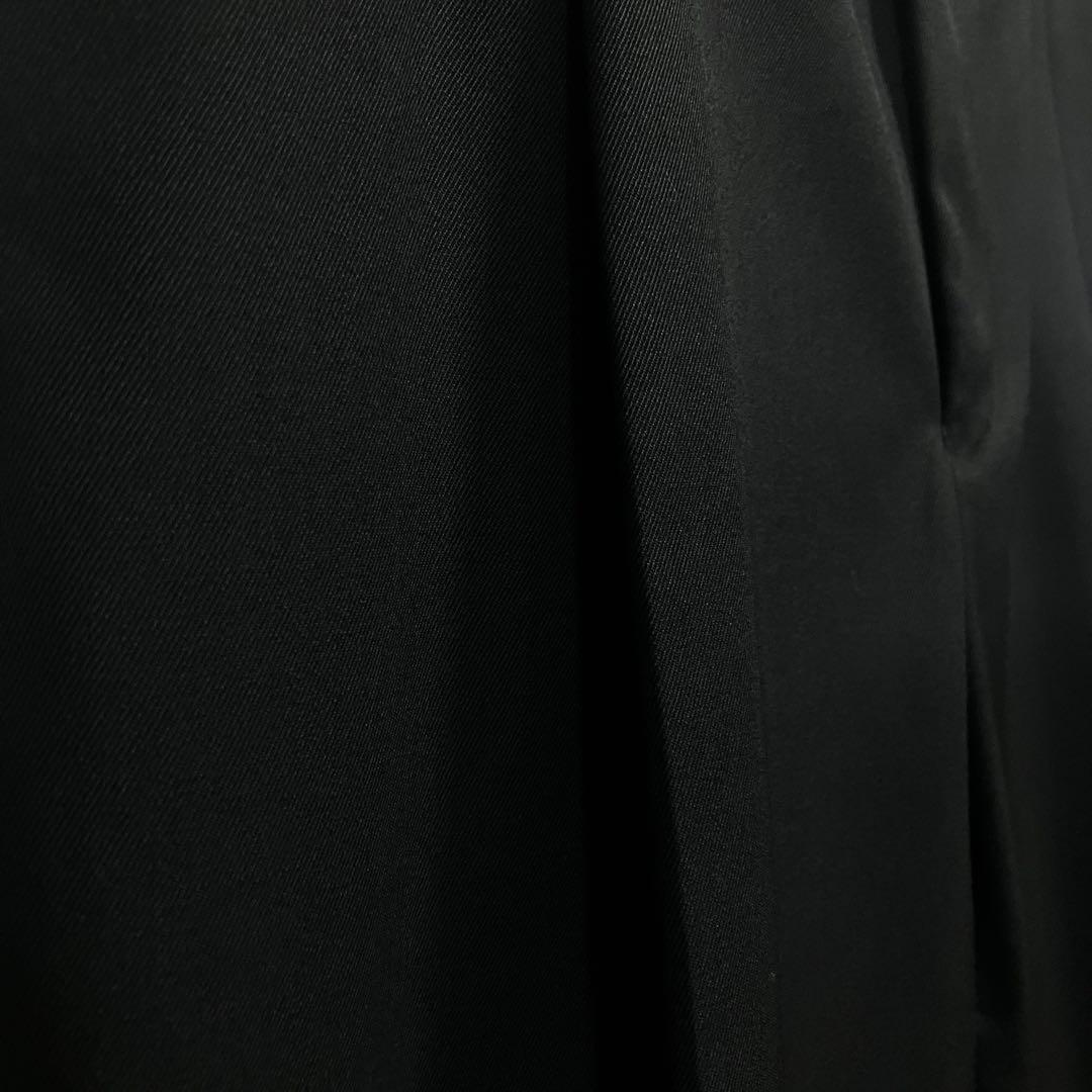 yuan様MBハイエンド尾州ウールスリムスラックス（フルレングス）ブラック S