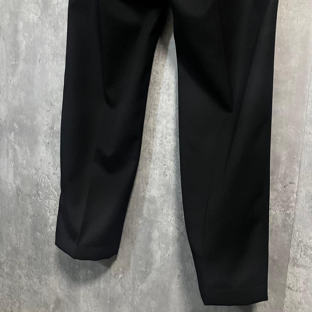 yuan様MBハイエンド尾州ウールスリムスラックス（フルレングス）ブラック S