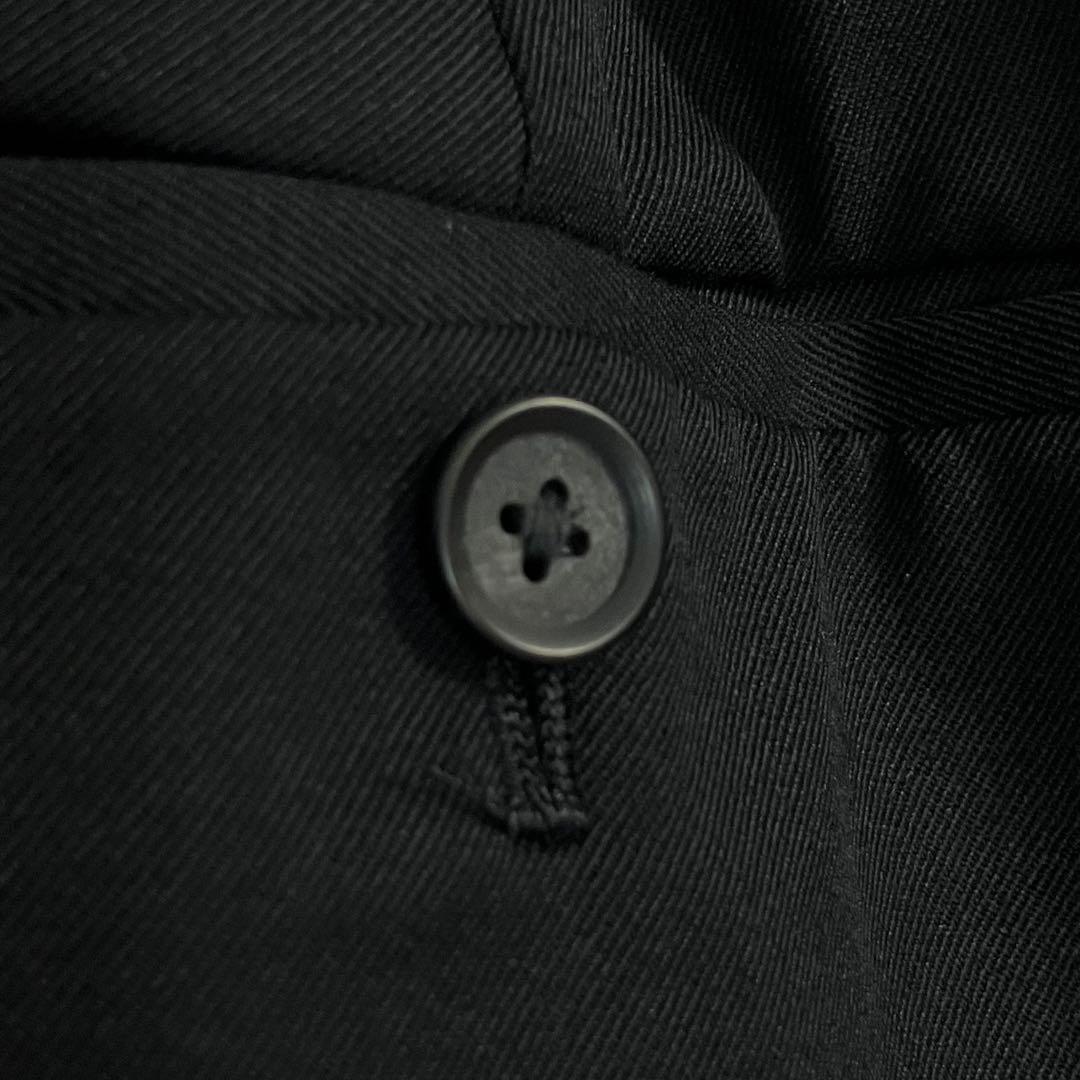 yuan様MBハイエンド尾州ウールスリムスラックス（フルレングス）ブラック S