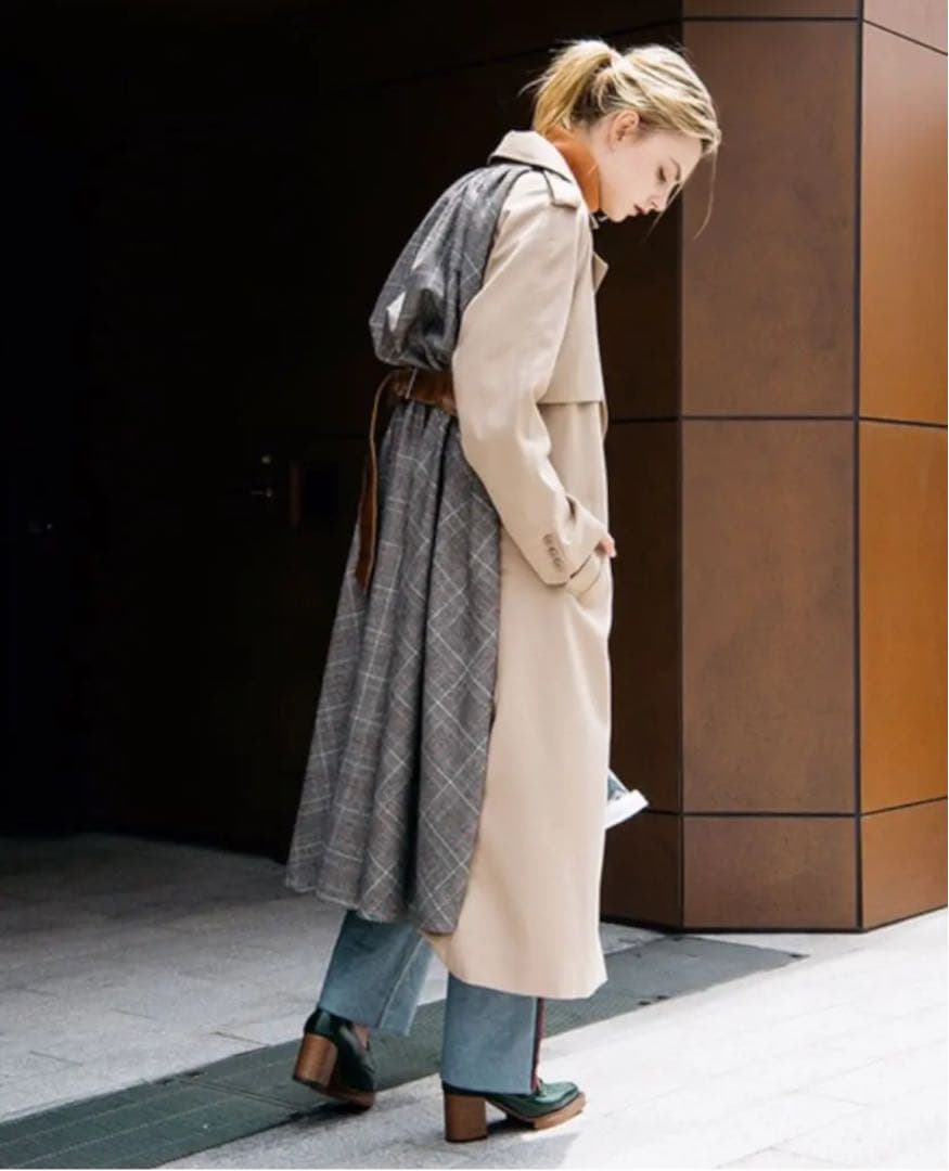 ジャケット・アウター ameri vintage BALLOON CHECK GATHER JK