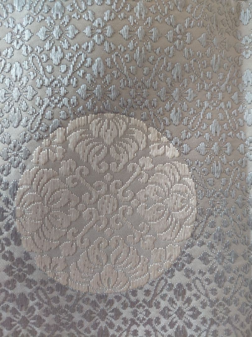 た*マ様 お太鼓の皺無しです　皇室御用達　山口美術織物　山口弘躬　小葵地葡萄鏡文