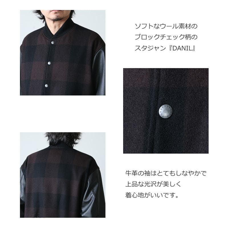 VAINL ARCHIVE アワードジャケット DANIL スタジャン レザー