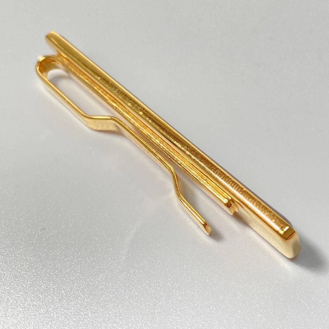 美品 エルメス エマイユ ネクタイピン 七宝焼 ゴールド ブラック