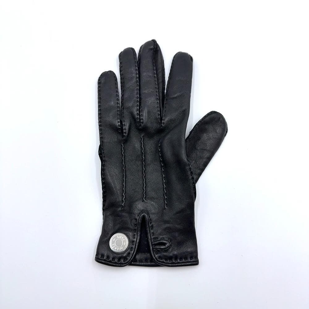 ◇エルメス◇ラムスキン/セリエ/手袋/ブランド/ブラック