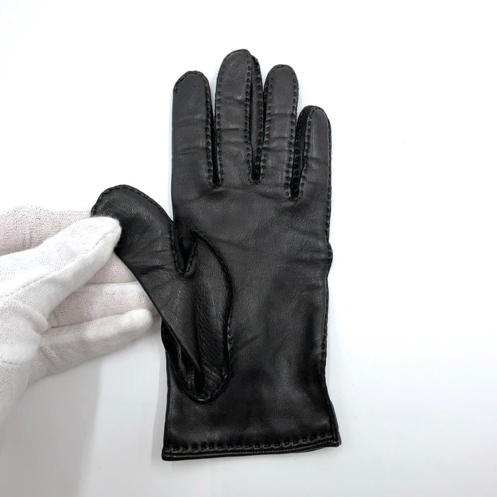 ◇エルメス◇ラムスキン/セリエ/手袋/ブランド/ブラック