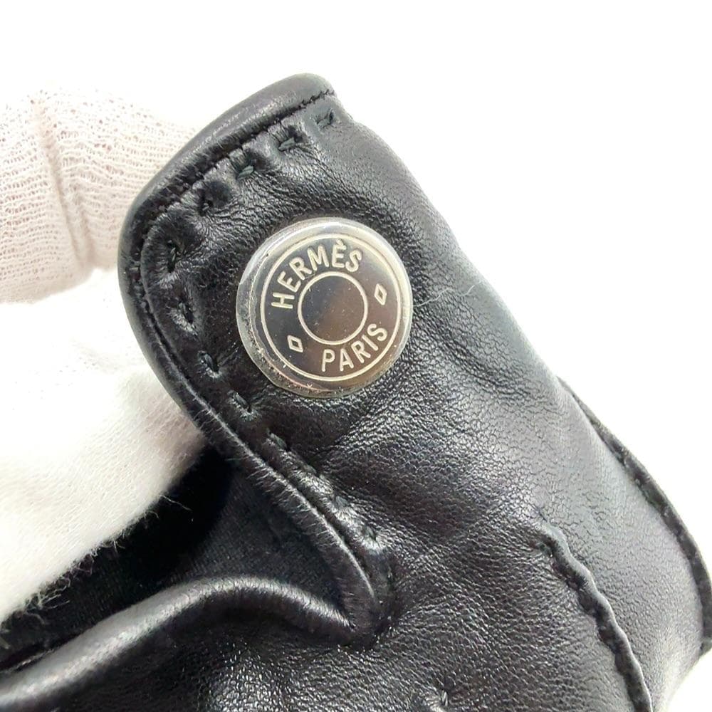 ◇エルメス◇ラムスキン/セリエ/手袋/ブランド/ブラック