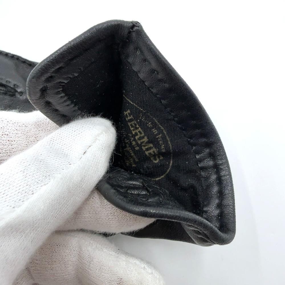 ◇エルメス◇ラムスキン/セリエ/手袋/ブランド/ブラック