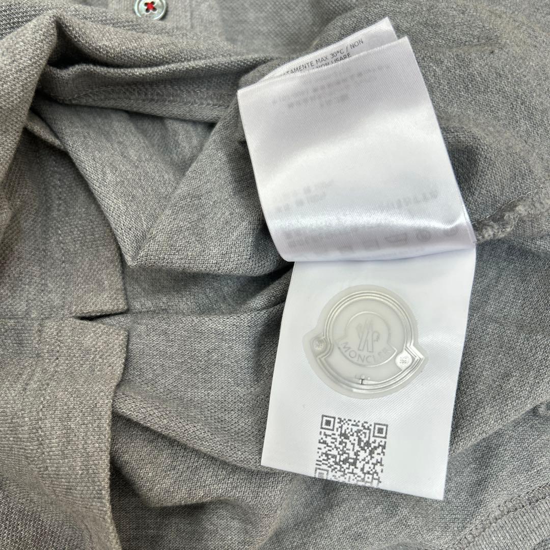 モンクレール ワンポイント ワッペン刺繍ロゴ ポロシャツ XS