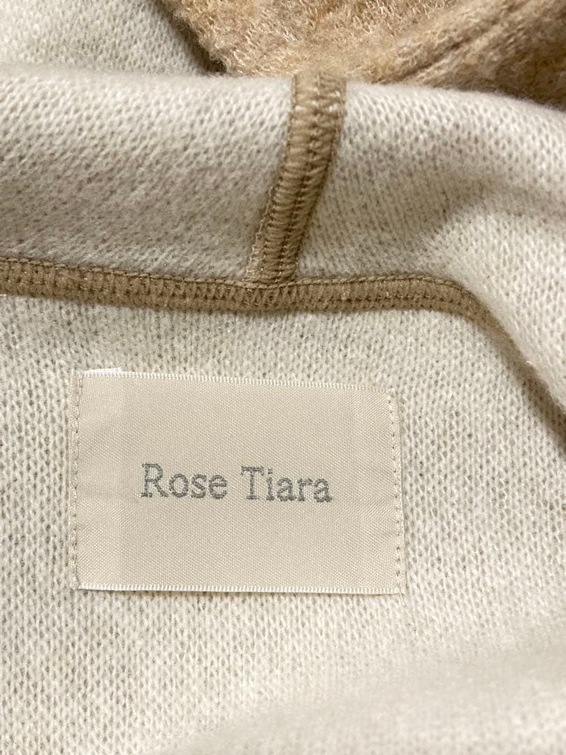 ローズティアラ　キャメル　ニットコート　サイズ46