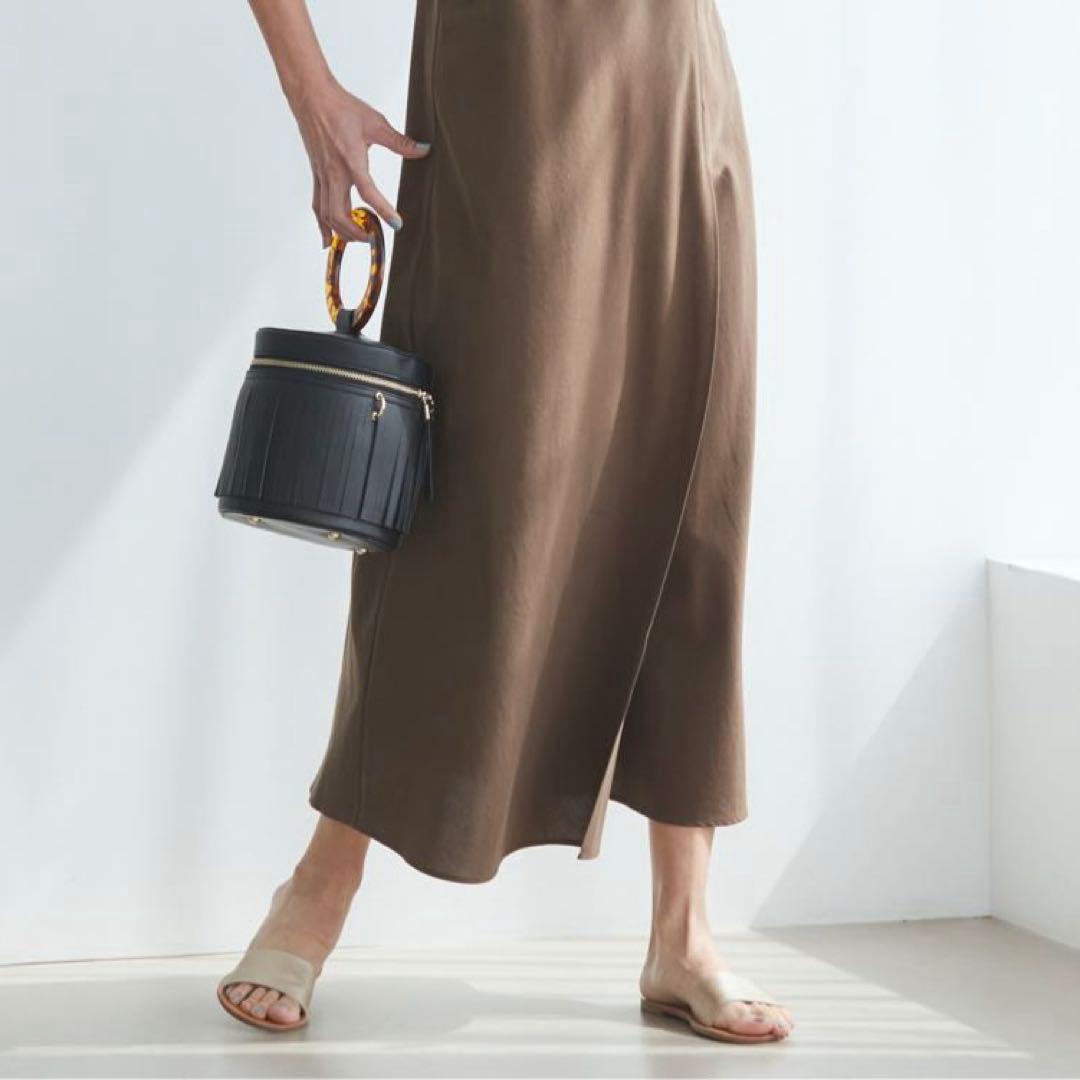 ドレスハーセルフ　サロペット/シルクコットン　未使用　ブラウン