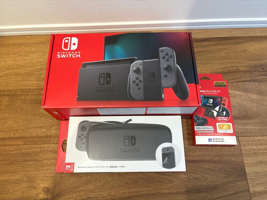 【美品】Nintendo Switch 本体 グレー バッテリー強化版
