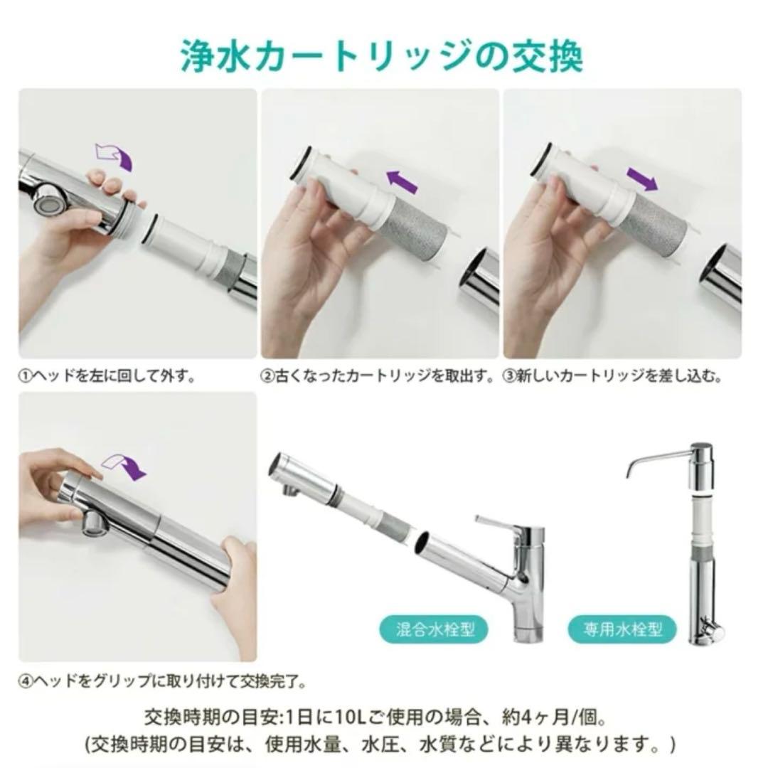 パナソニック ラクシーナ 浄水器水栓 交換カートリッジ（3本入り）