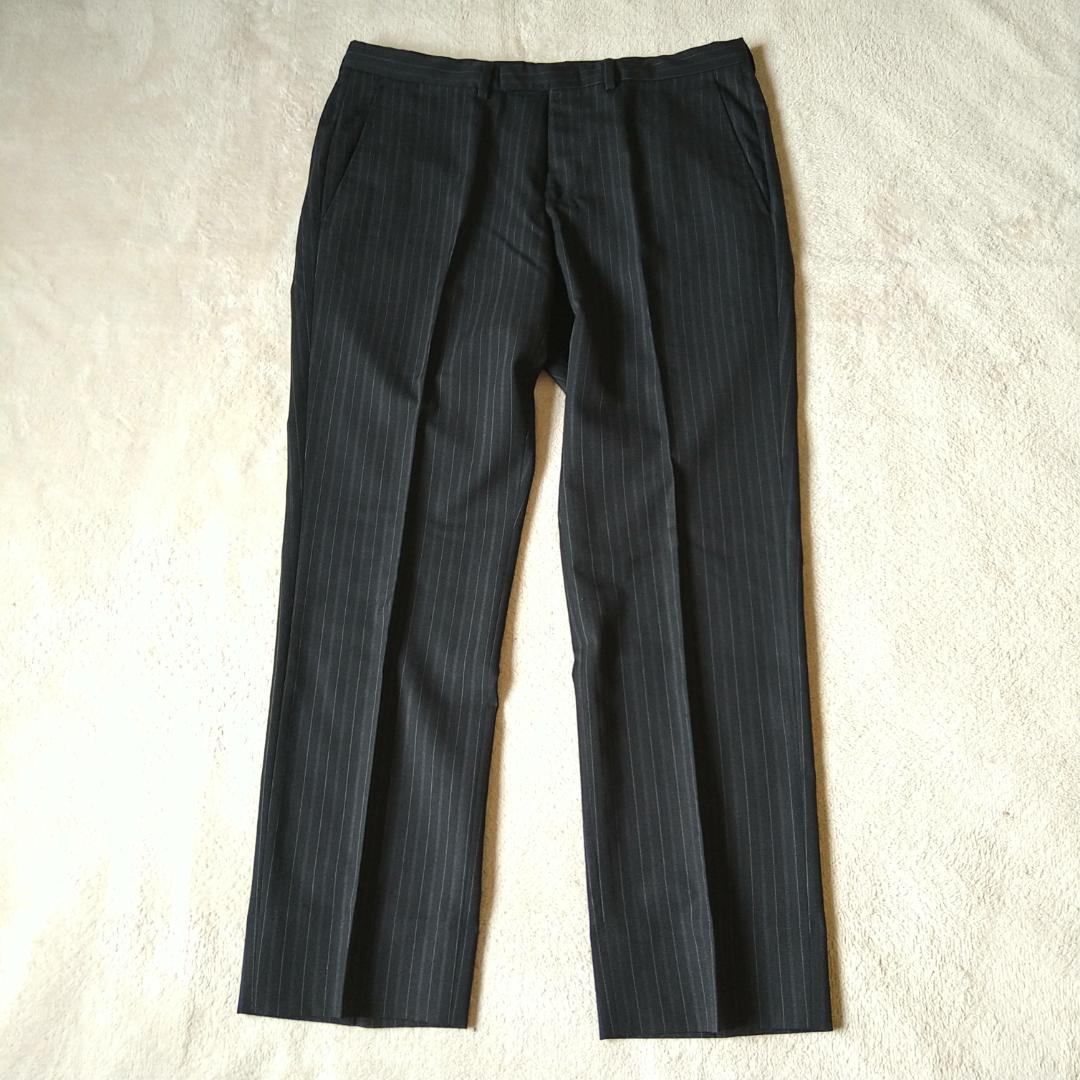 【極美品 希少】GUCCI セットアップ スーツ 黒 ストライプ L メンズ