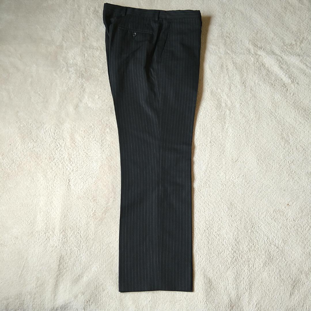 【極美品 希少】GUCCI セットアップ スーツ 黒 ストライプ L メンズ