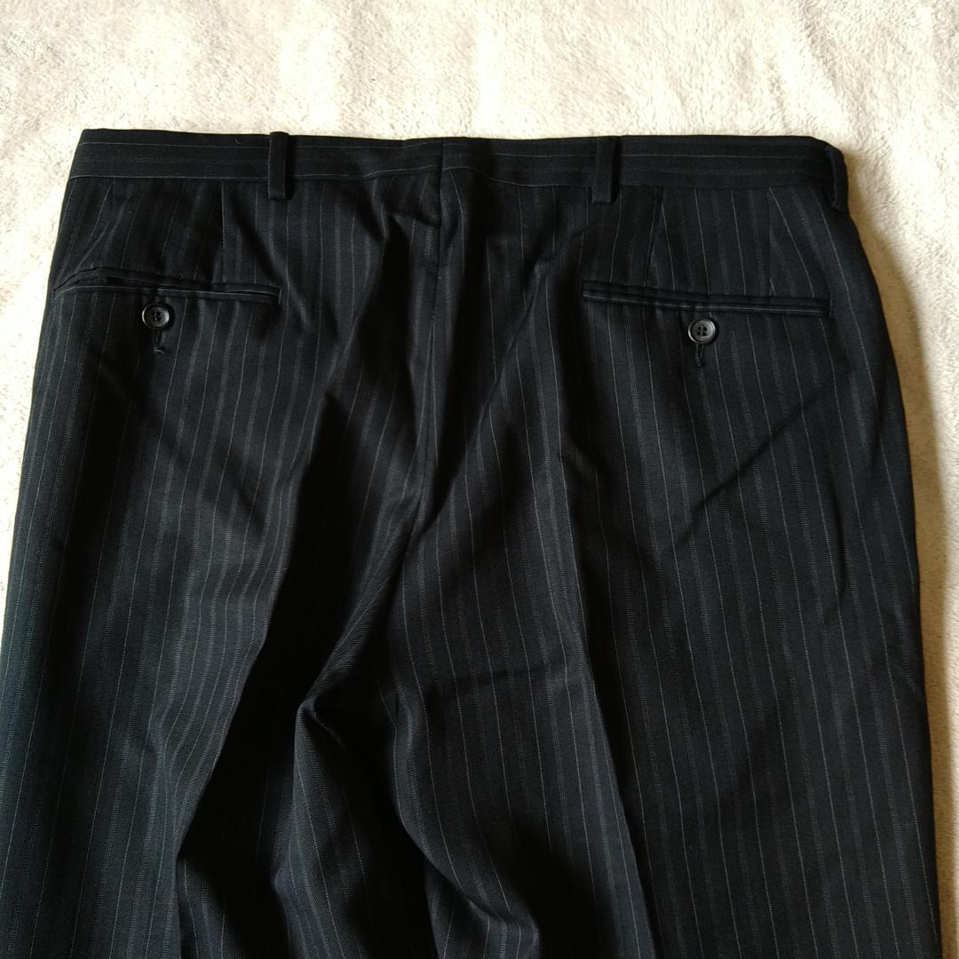 【極美品 希少】GUCCI セットアップ スーツ 黒 ストライプ L メンズ