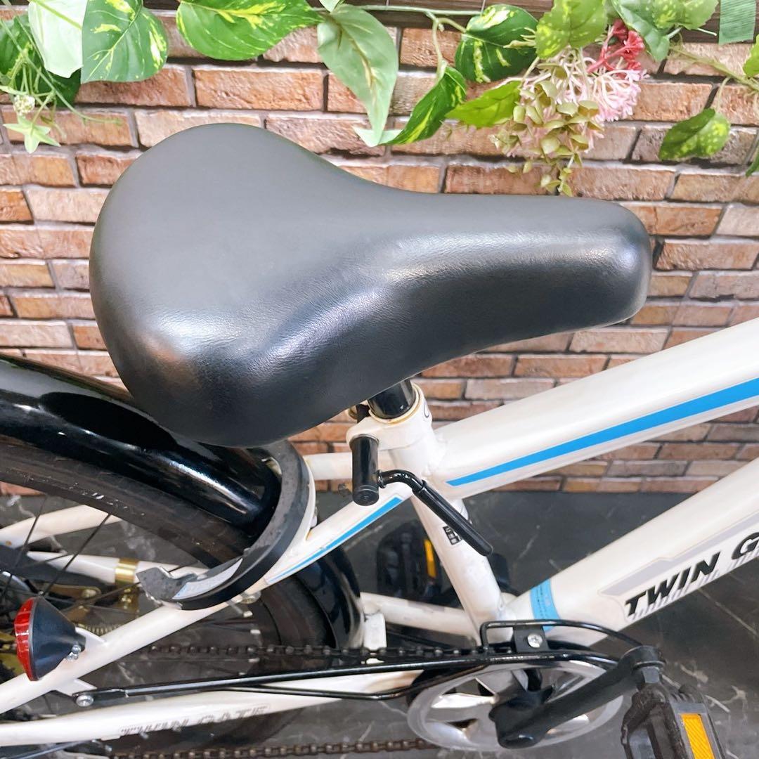 【56】子供用自転車 子供車 TWIN GATE ホワイト 22インチ