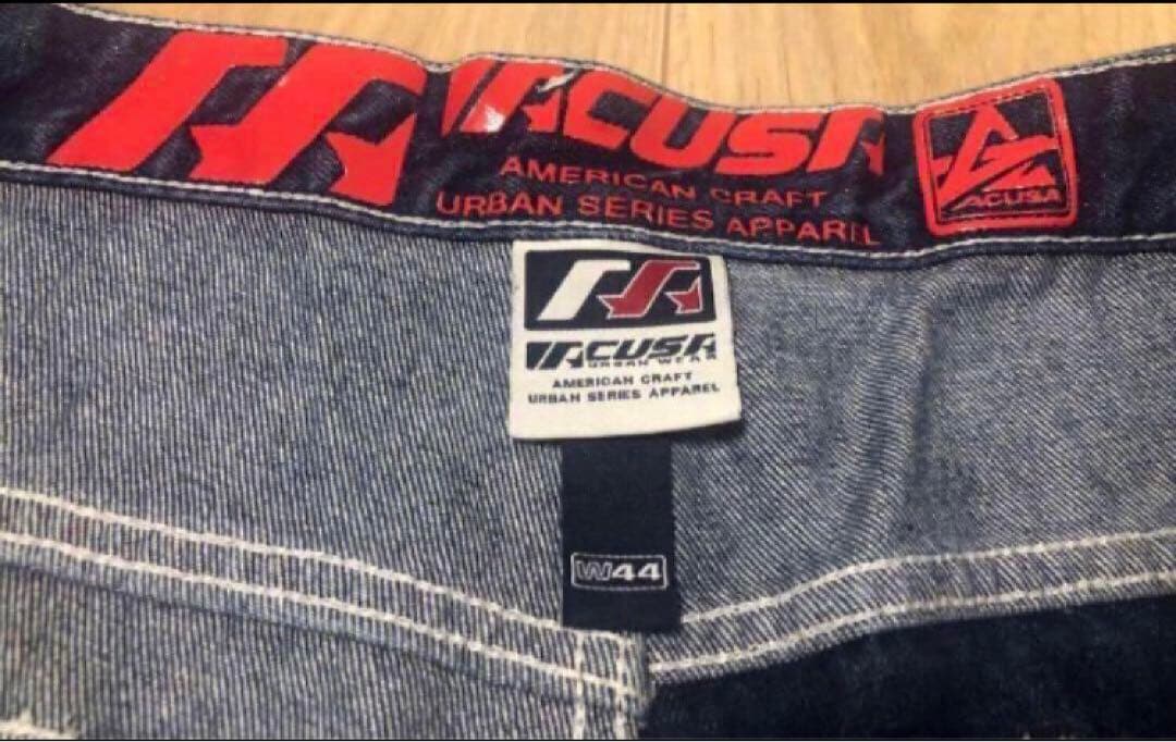 bboy 極太 ACUSA バギー ハーフ デニム ショーツ SEAN JOHN