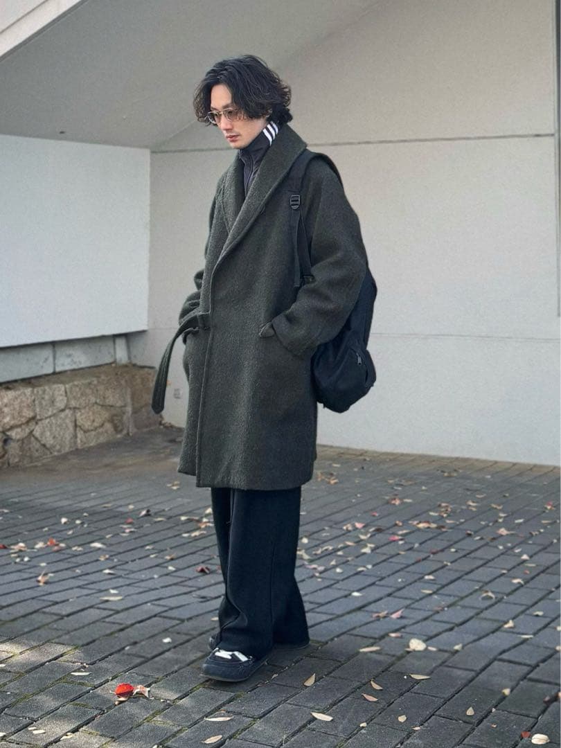 comoli 19aw ウールショールカラー