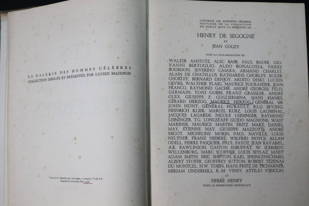『LES ALPINISTES CELEBRES』LUCIEN MAZENOD