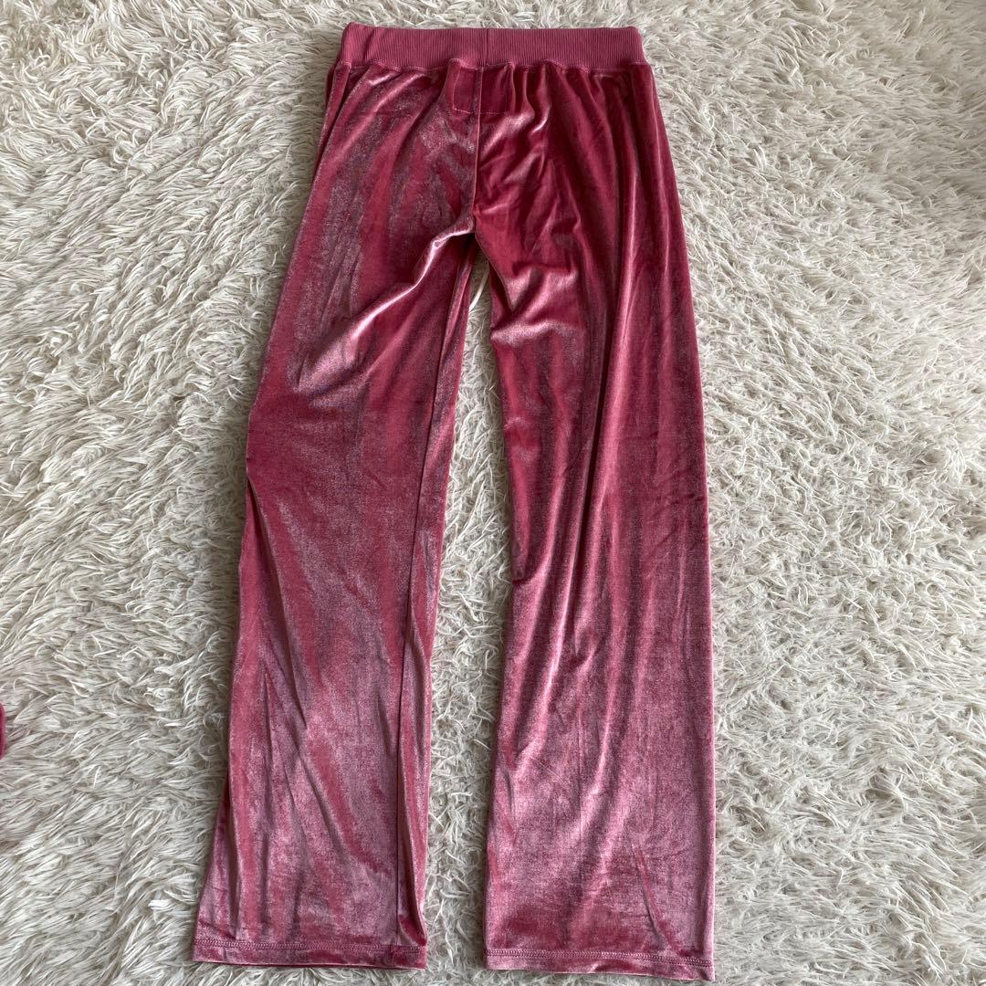 エドハーディ　パーカー　トラヴィス　ベロアセットアップ　ピンク