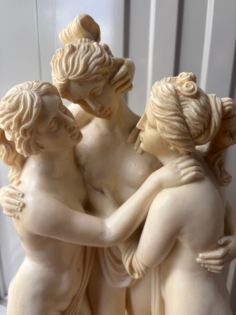 【A SANTNI】ギリシャ神話 三美神像 裸婦像 西洋彫刻 ITALY