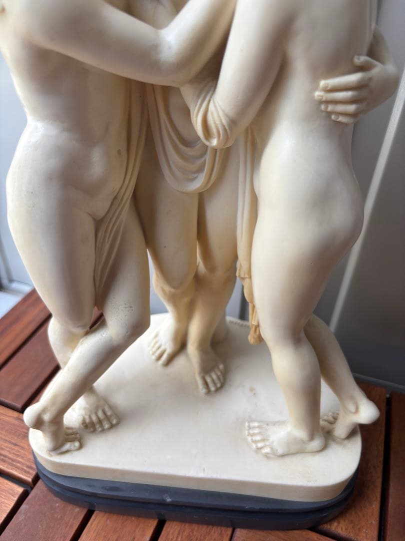 【A SANTNI】ギリシャ神話 三美神像 裸婦像 西洋彫刻 ITALY