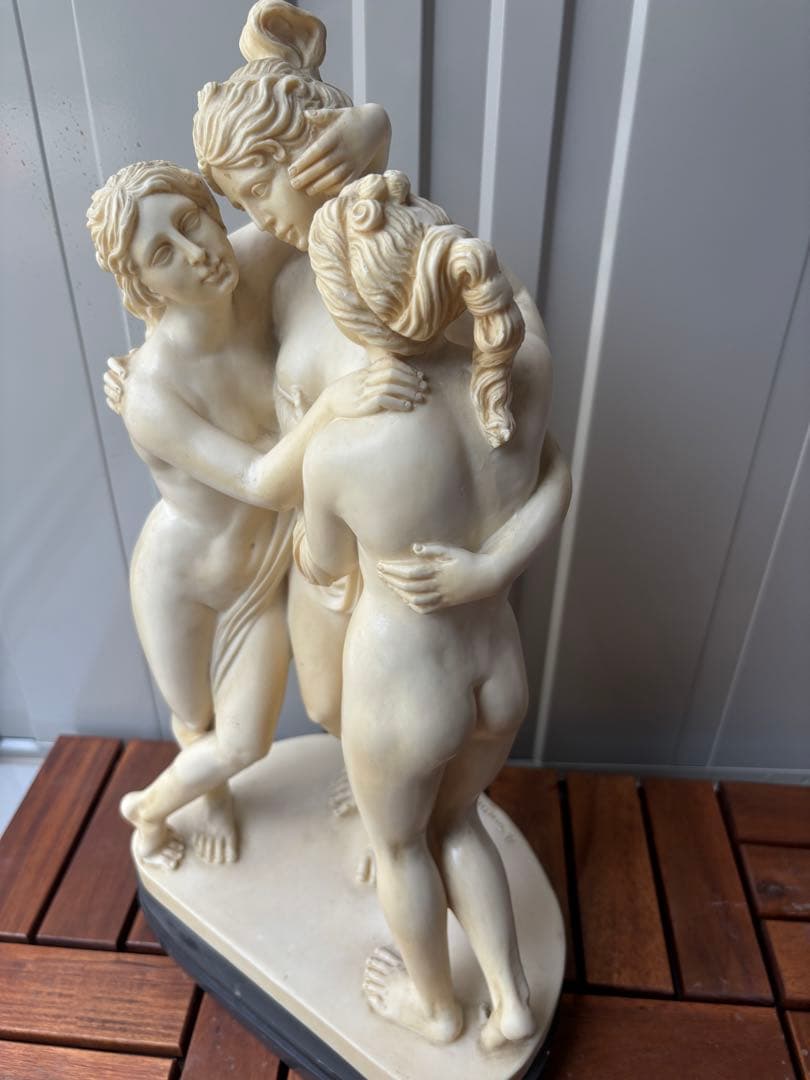 【A SANTNI】ギリシャ神話 三美神像 裸婦像 西洋彫刻 ITALY