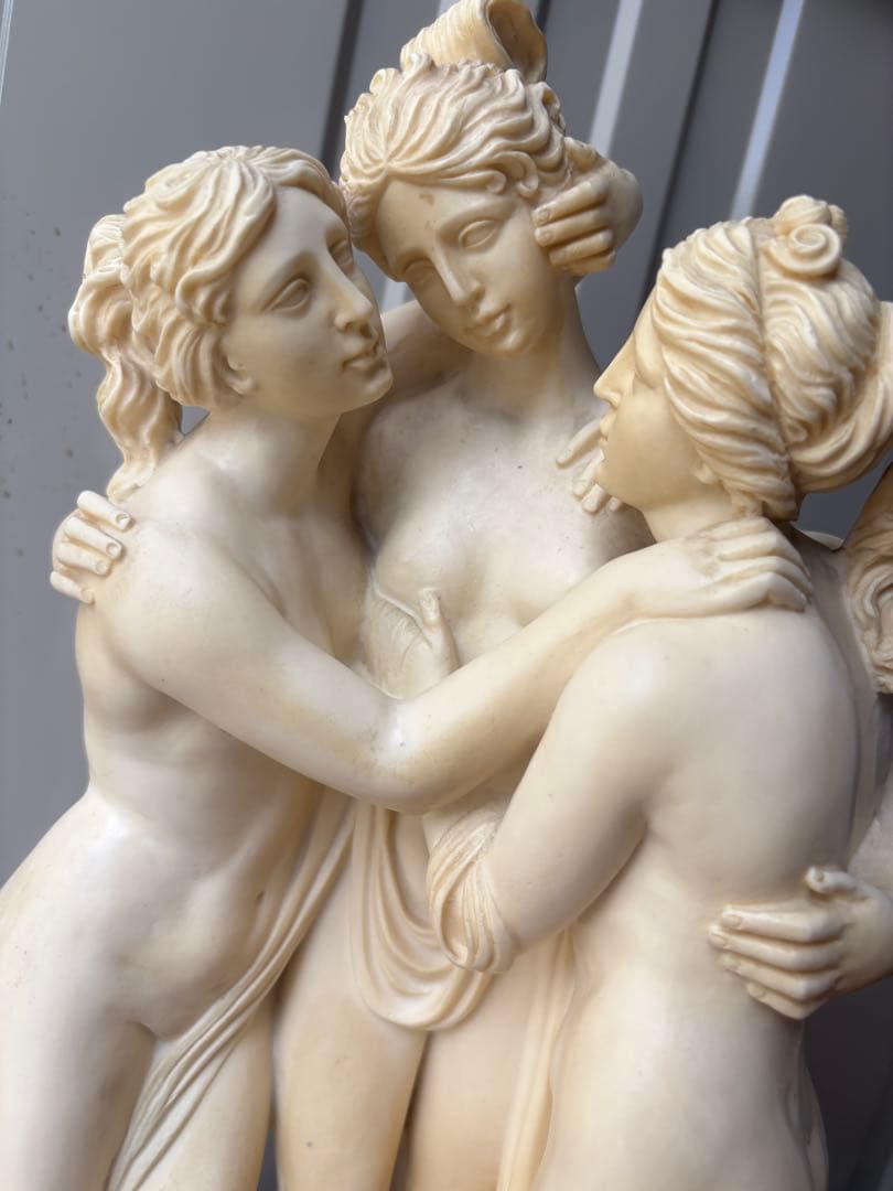 【A SANTNI】ギリシャ神話 三美神像 裸婦像 西洋彫刻 ITALY