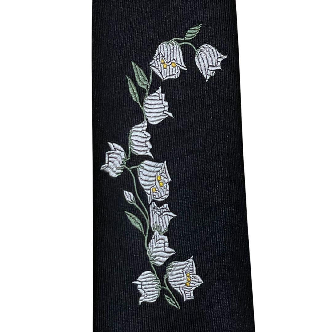 FW2014 Dior Homme 鈴蘭 刺繍 ネクタイ ナロータイ クリス期