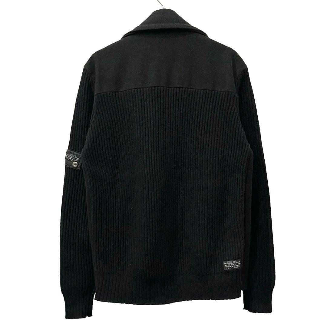 old DIESEL ニットスリーブウールダブルジャケット 名作 初期