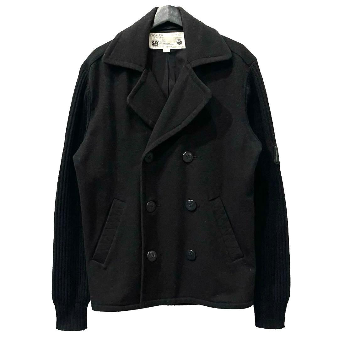 old DIESEL ニットスリーブウールダブルジャケット 名作 初期
