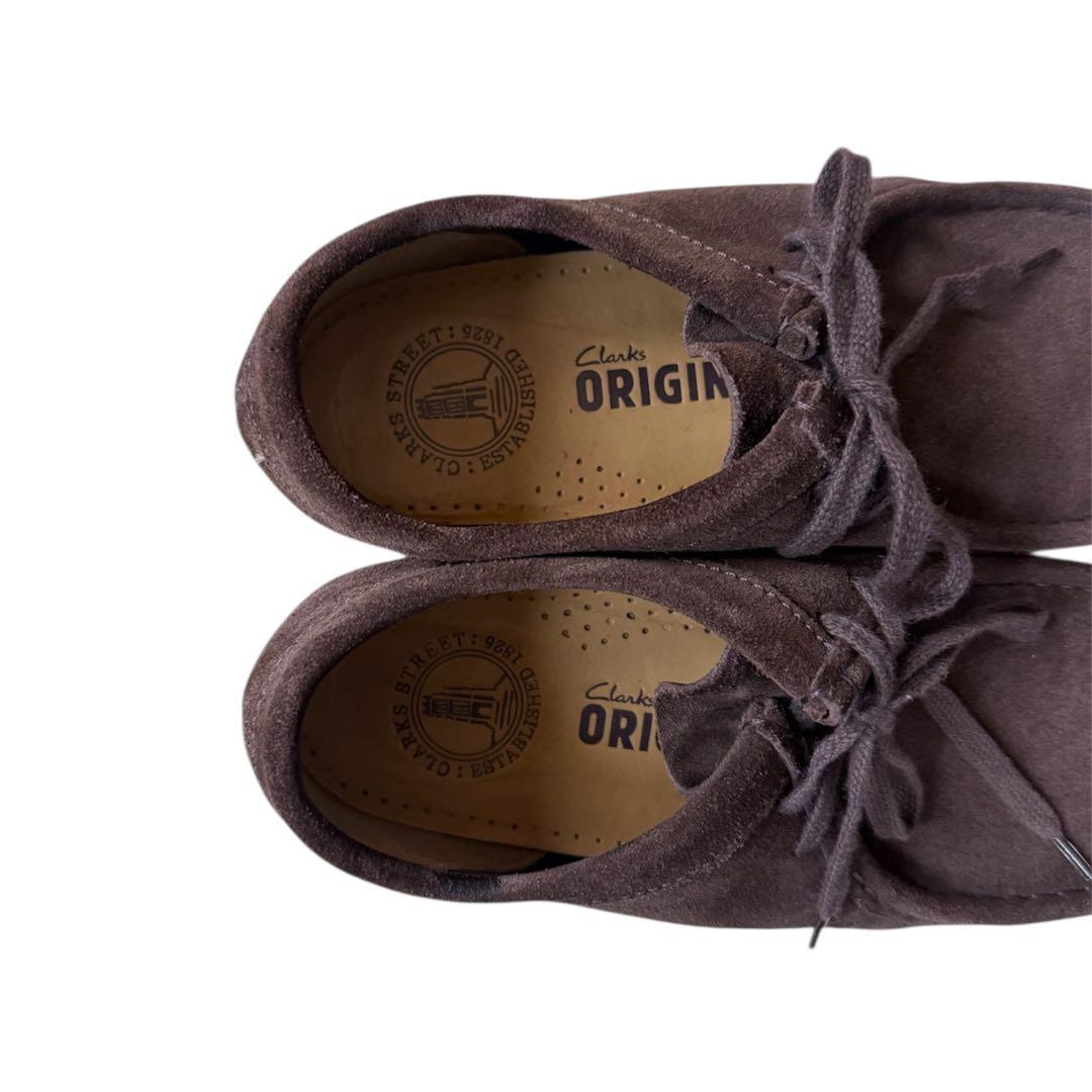 クラークス ワラビー ブラウン スエード モカシン Clarks