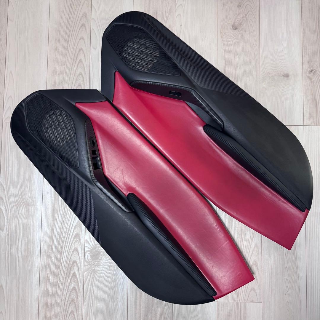 NDロードスター ドアトリム 赤革貼り　キックガード付き　レザー