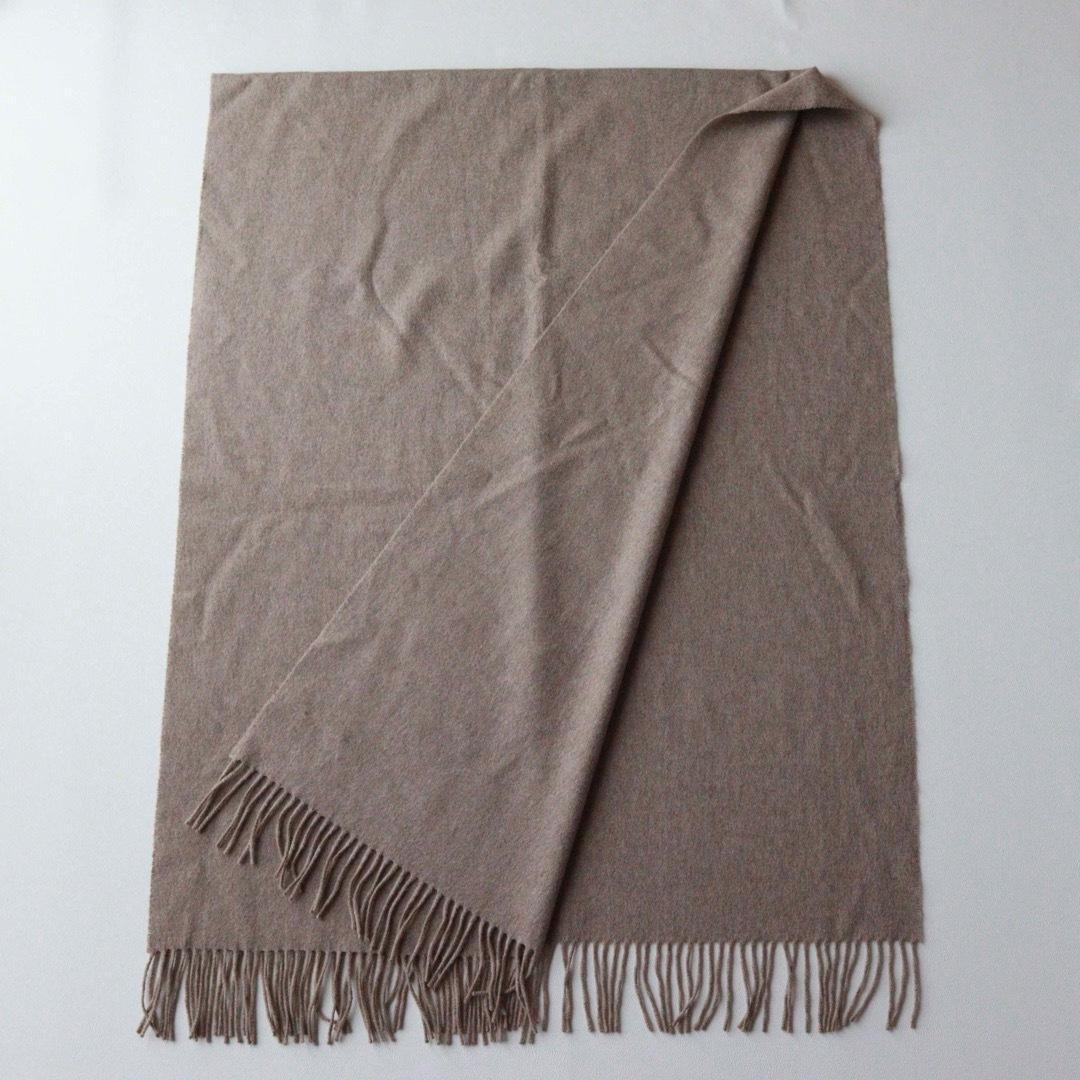 5454【人気色】ジョンストンズ　大判ストール カシミヤ100％ ベージュ