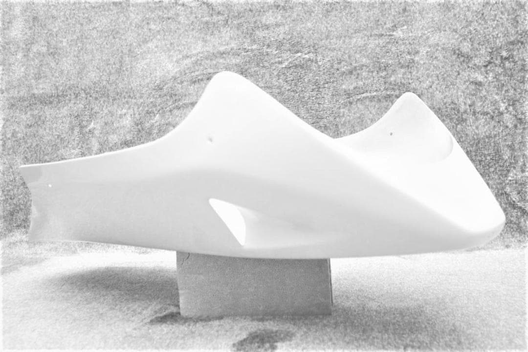 アンダーカウル　大型　白ダクト　ステー付/ホワイト ABS大型車 等