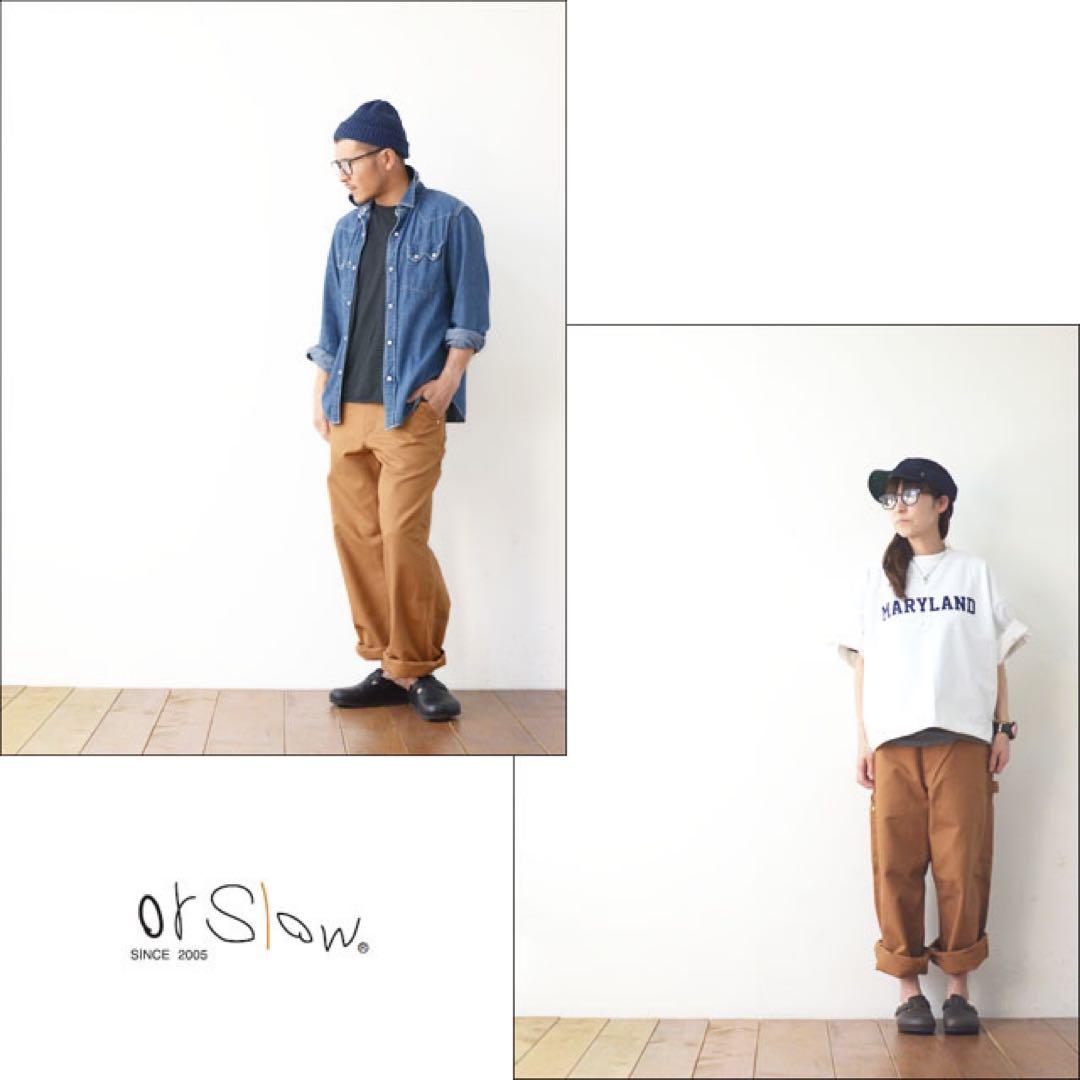 【未使用級】orslow オアスロウ ブラウンダック ペインターパンツ XS