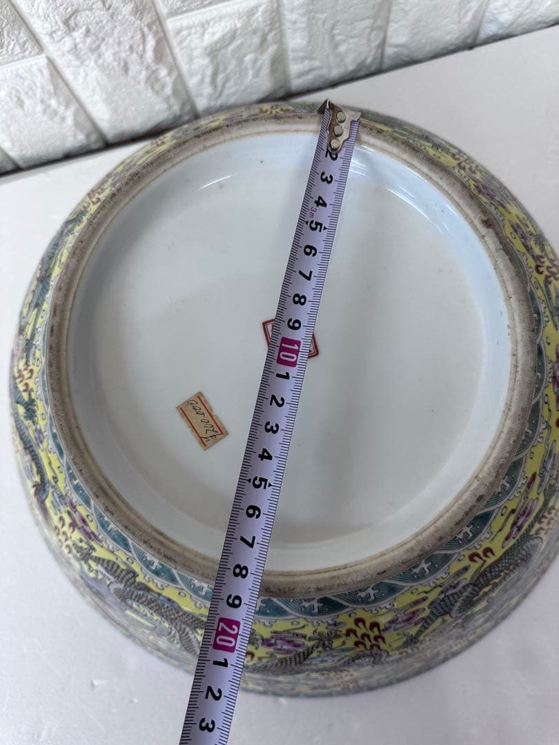 中国美術　龍図　乾隆年製　五彩　骨董品　巨大　民国から文化大革命時代