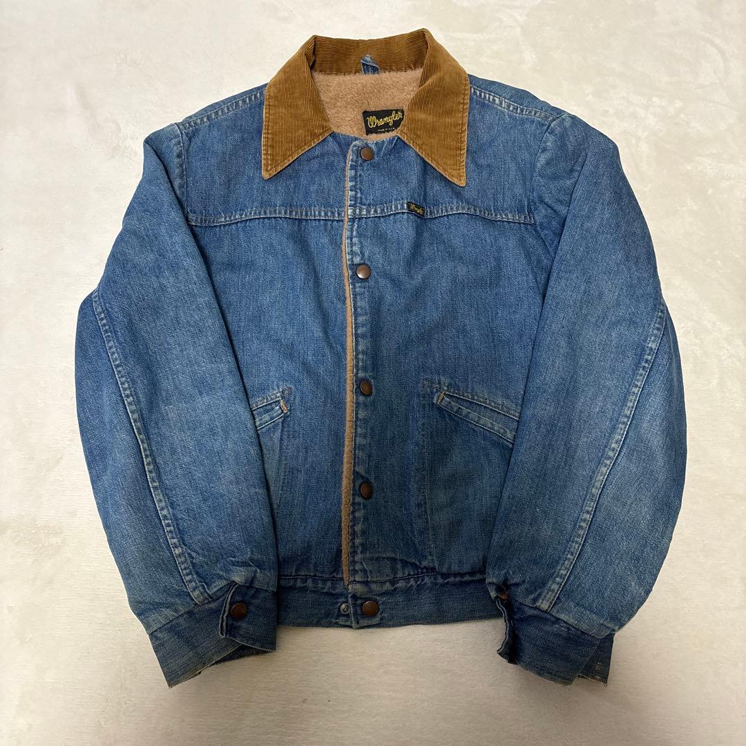 ビンテージWrangler デニムジャケット ボア付き襟コーデュロイ今週限定価格