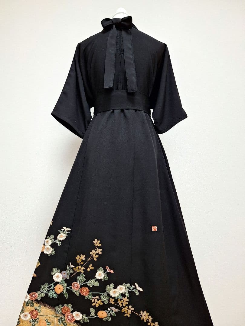 着物リメイクワンピース3607