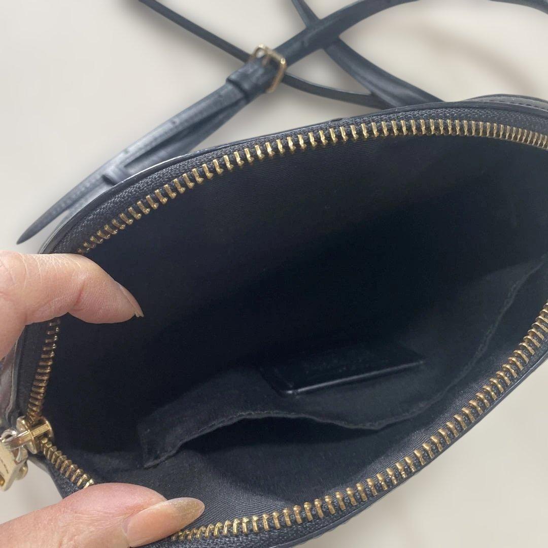 Coach ショルダーバッグ ドーム型 ブラウン/ブラック シグネチャー 美品