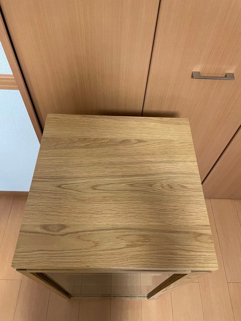 無印良品 ガラス扉 木製キャビネット