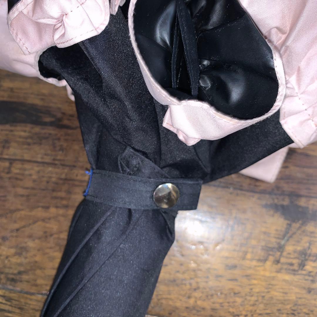 芦屋ロサブラン 日傘 フリル ピンク×ブラック Rose Blanc