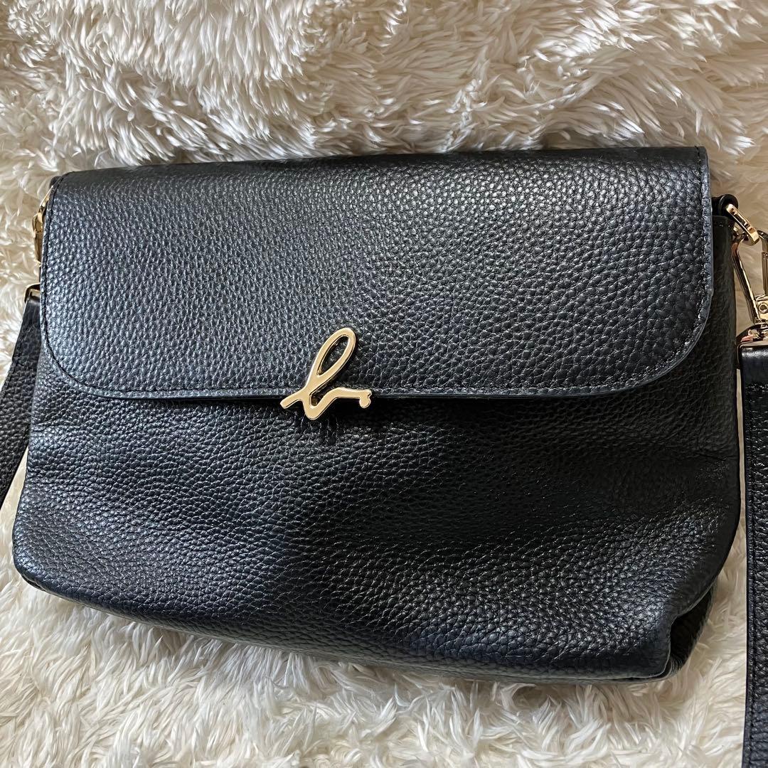 【さっちゃん 様】アニエスベー ショルダーバッグ クロスボディ 牛革 シボ加工