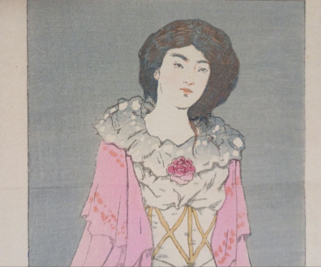 小説故郷の口絵中沢弘光画と河鍋暁斎の口絵狸の2枚売りです