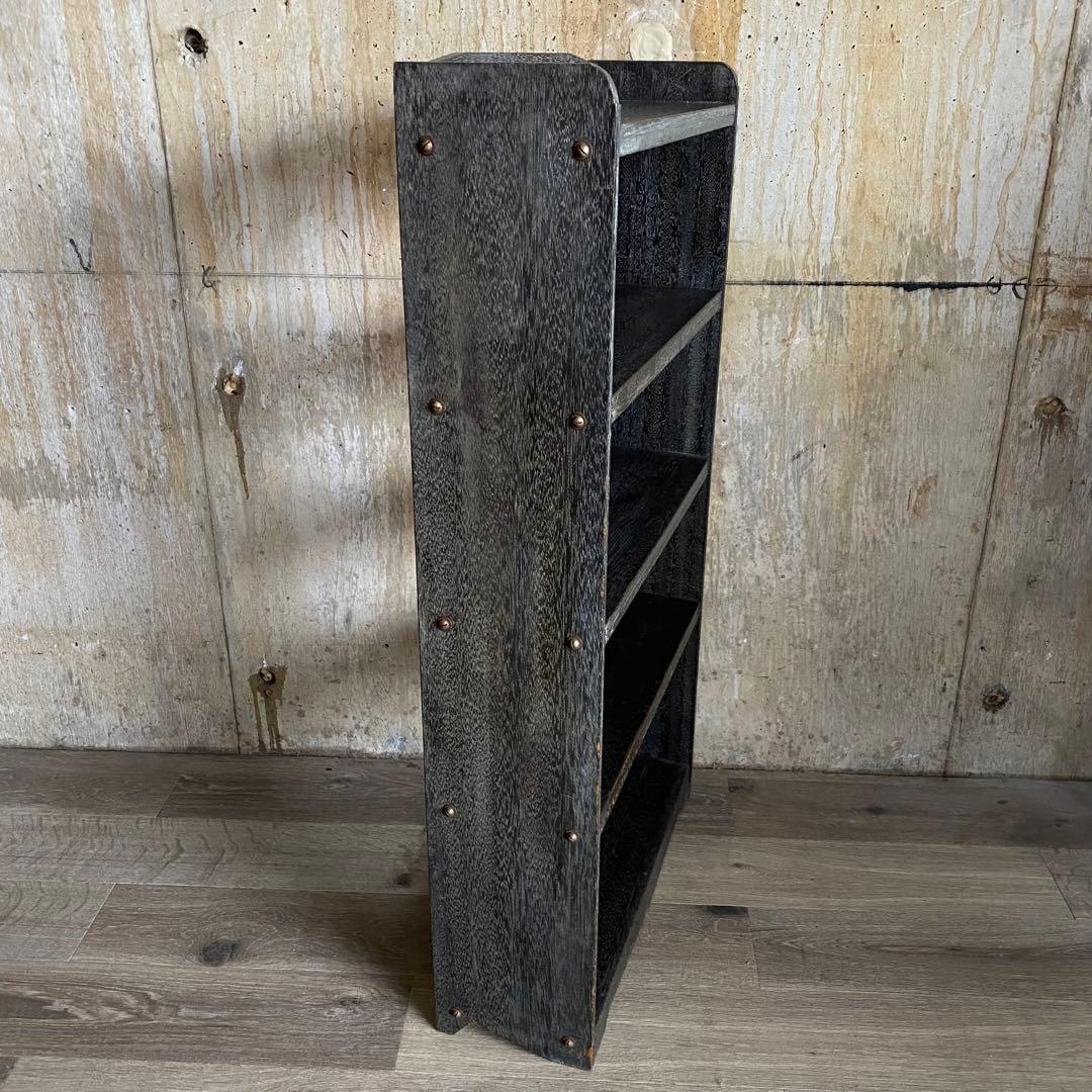 ヴィンテージレトロ　書棚　本棚　シェルフ　古家具　古道具　マイナスネジ