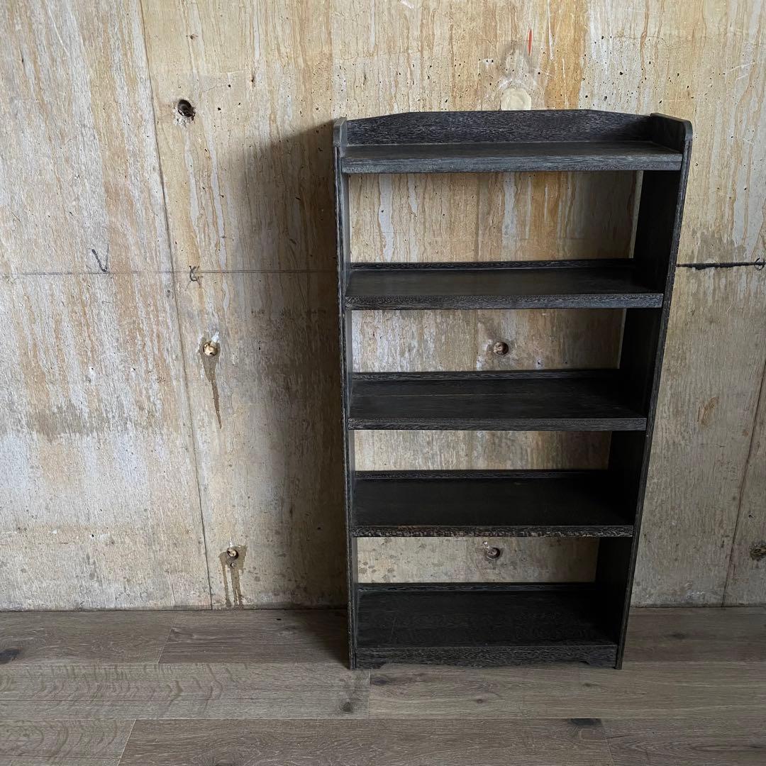 ヴィンテージレトロ　書棚　本棚　シェルフ　古家具　古道具　マイナスネジ