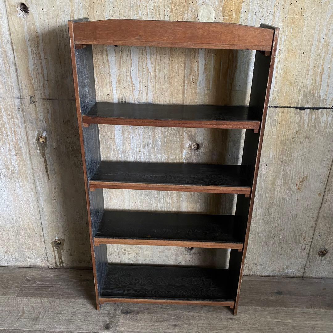 ヴィンテージレトロ　書棚　本棚　シェルフ　古家具　古道具　マイナスネジ