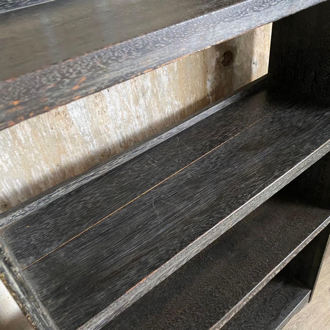 ヴィンテージレトロ　書棚　本棚　シェルフ　古家具　古道具　マイナスネジ