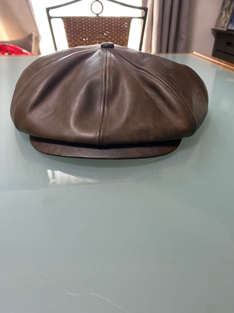 バックラッシュ　ブラウン レザー キャスケット