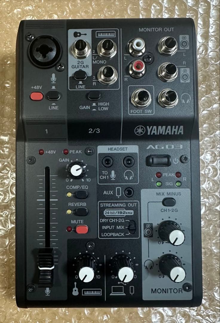美品 YAMAHA ライブストリーミングミキサー ブラック AG03MK2 B